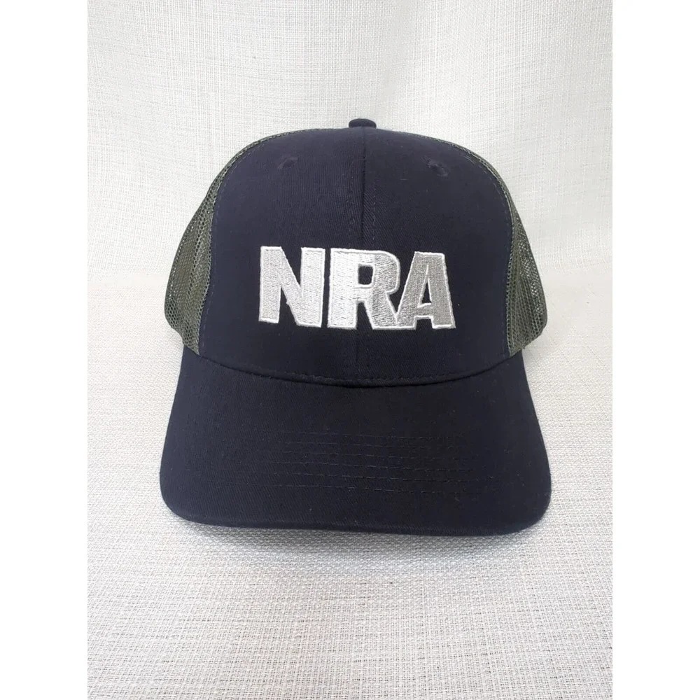 NRA‎ National Rifle￼ Assoc truckers Style hat Snap Back navy/gray Adjustable New